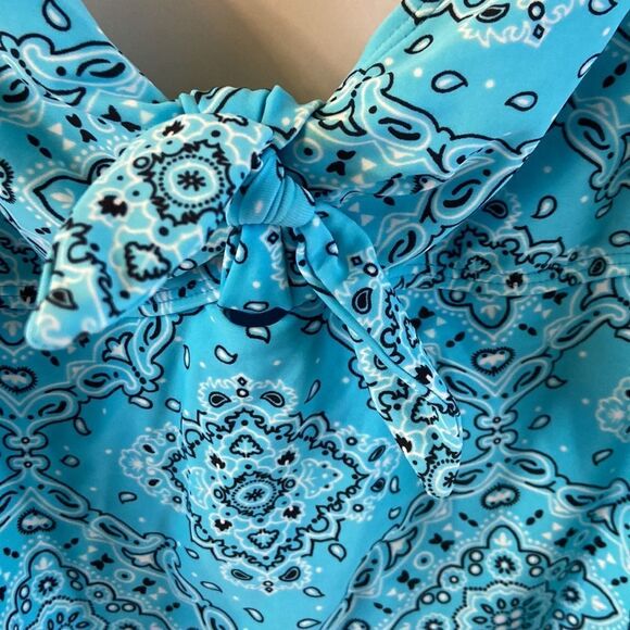 Old navy large one piece turquoise cowgirl bathingsuit - Picture 2 of 7